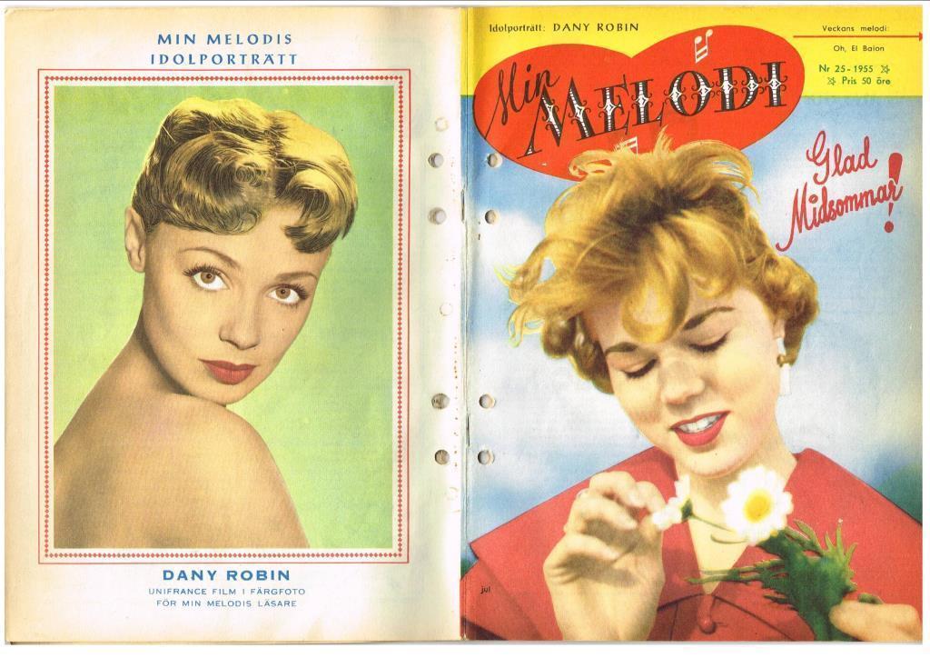MIN MELODI magazine side cover Issue 25  1955