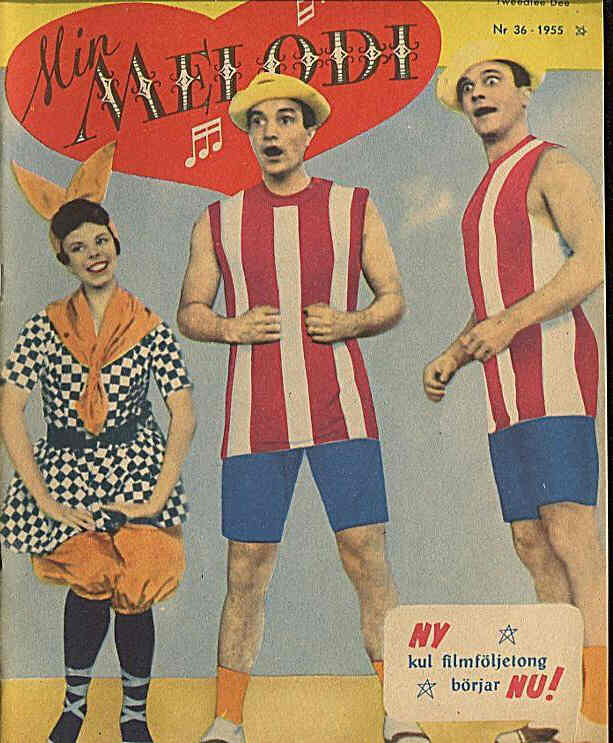MIN MELODI magazine side cover Issue 36  1955