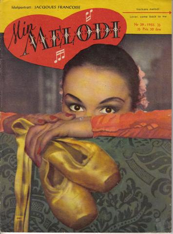 MIN MELODI magazine side cover Issue 39  1955