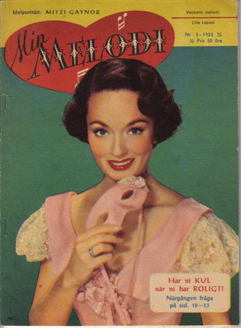 MIN MELODI magazine side cover Issue 5  1955