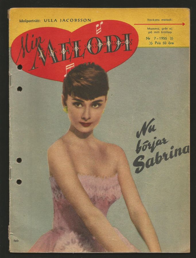 MIN MELODI magazine side cover Issue 7  1955