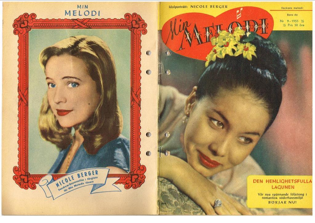 MIN MELODI magazine side cover Issue 9  1955