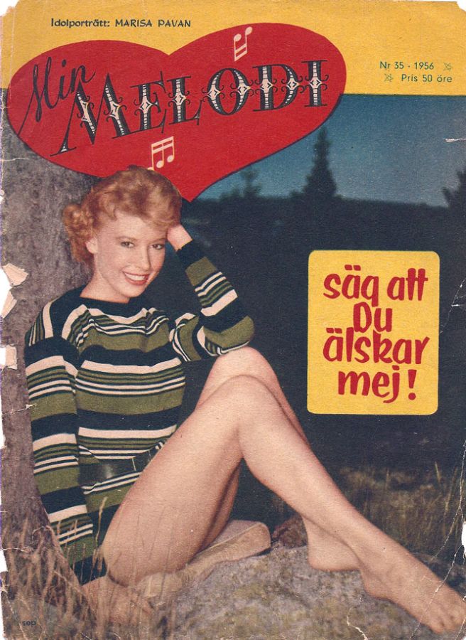 MIN MELODI magazine side cover Issue 35  1956