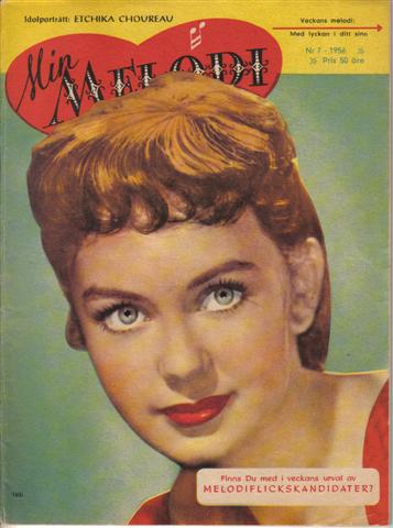 MIN MELODI magazine side cover Issue 7  1956