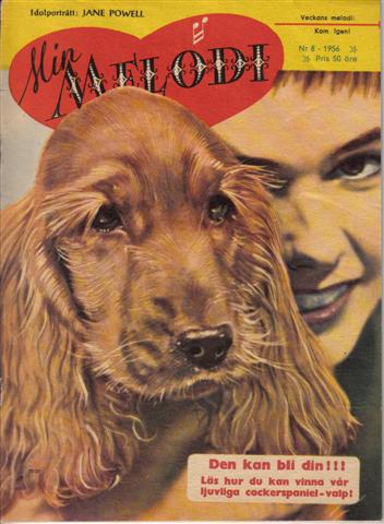 MIN MELODI magazine side cover Issue 8  1956