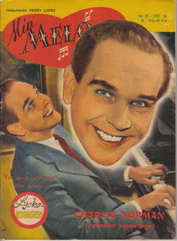 MIN MELODI magazine side cover Issue 23  1957