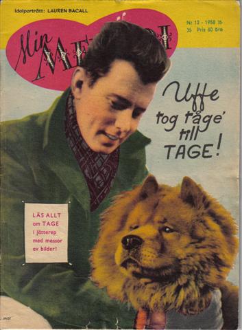 MIN MELODI magazine side cover Issue 12  1958