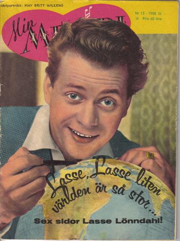 MIN MELODI magazine side cover Issue 13  1958