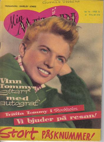 MIN MELODI magazine side cover Issue 14  1958