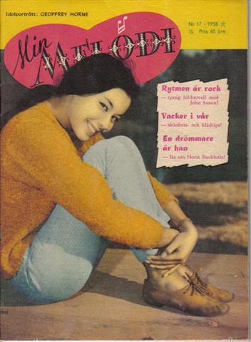 MIN MELODI magazine side cover Issue 17  1958