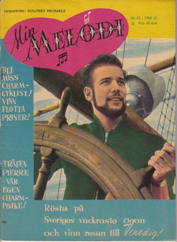 MIN MELODI magazine side cover Issue 22  1958