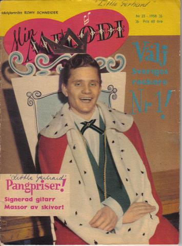 MIN MELODI magazine side cover Issue 23  1958