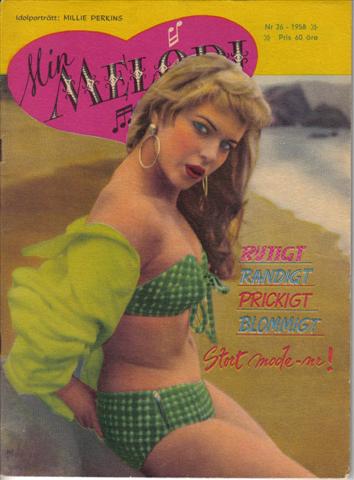 MIN MELODI magazine side cover Issue 26  1958
