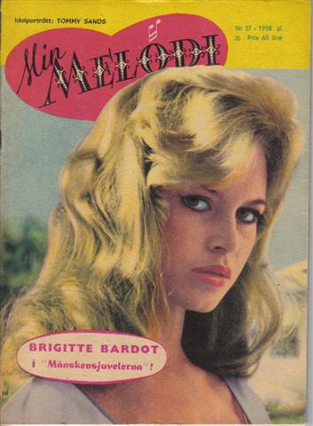 MIN MELODI magazine side cover Issue 27  1958