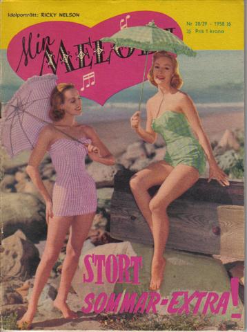 MIN MELODI magazine side cover Issue 28/29  1958