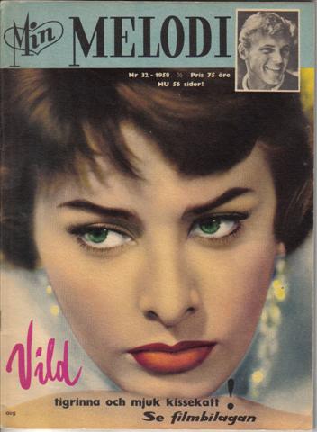 MIN MELODI magazine side cover Issue 32  1958