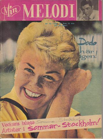 MIN MELODI magazine side cover Issue 34  1958