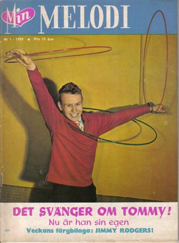 MIN MELODI magazine side cover Issue 1  1959