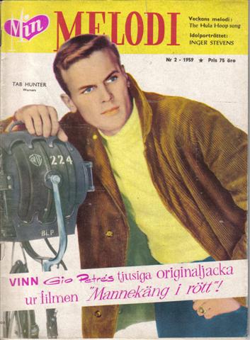 MIN MELODI magazine side cover Issue 2  1959