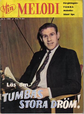 MIN MELODI magazine side cover Issue 3  1959