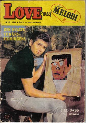 MIN MELODI magazine side cover Issue 15  1962