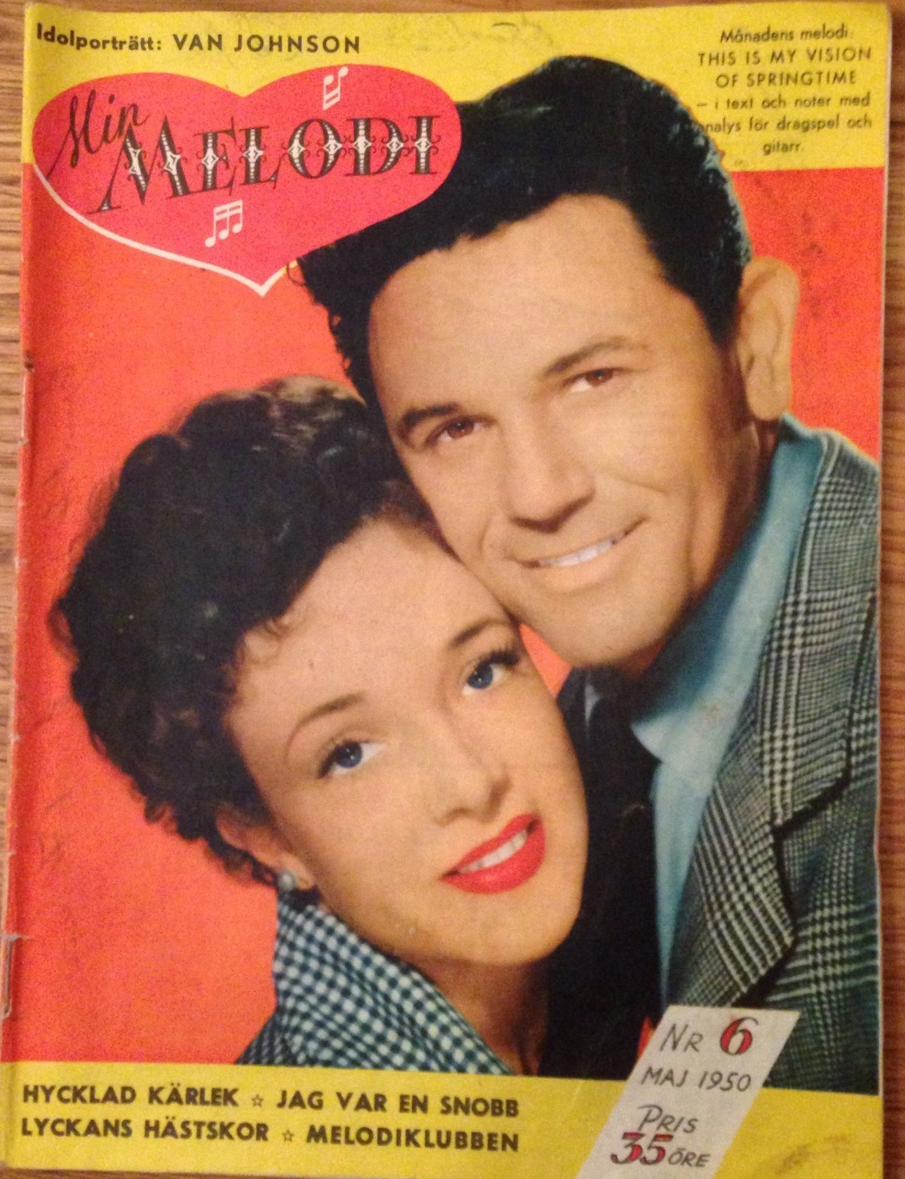 MIN MELODI magazine side cover Issue 6   1950