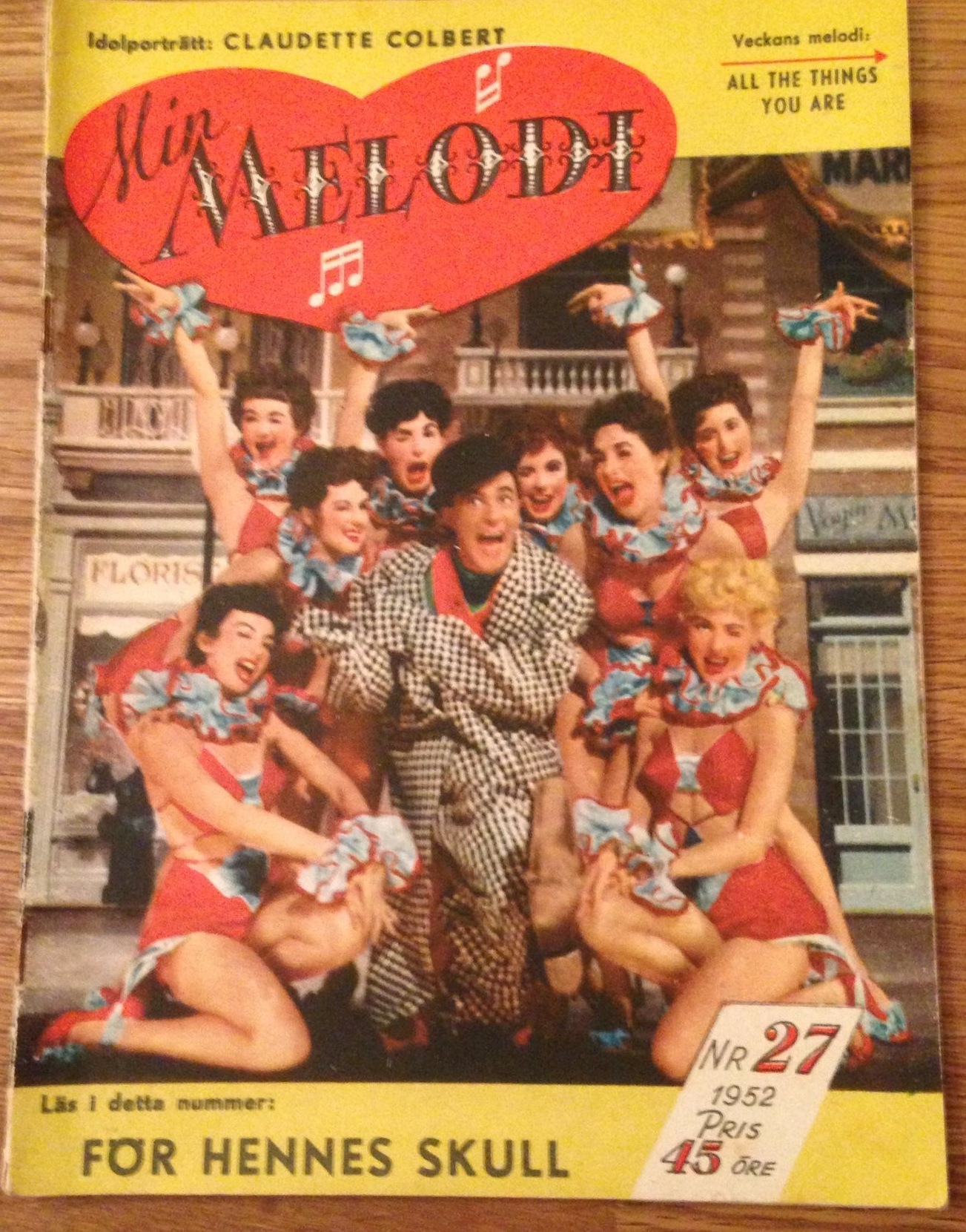 MIN MELODI magazine side cover Issue 27   1952