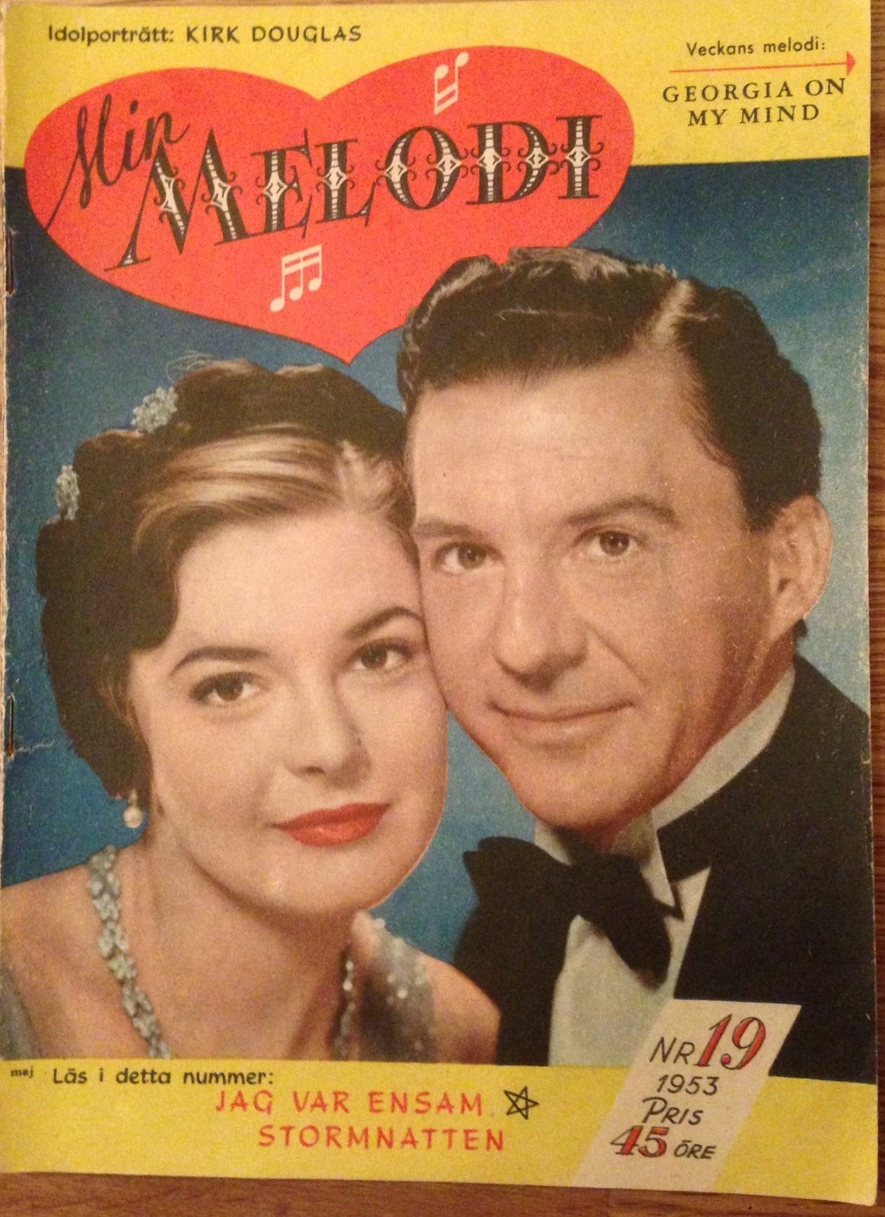 MIN MELODI magazine side cover Issue 19   1953
