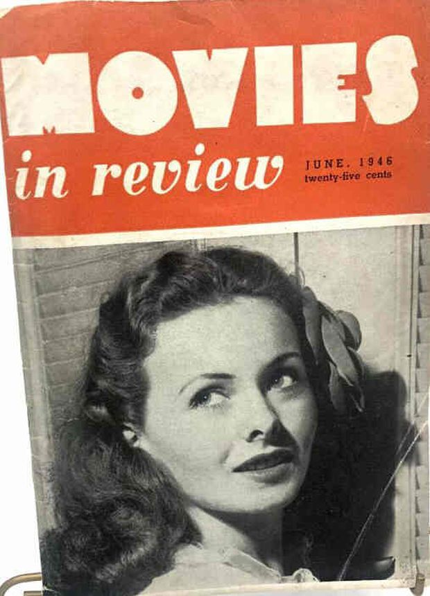 MOVIES IN REVIEW magazine side cover  June 1946