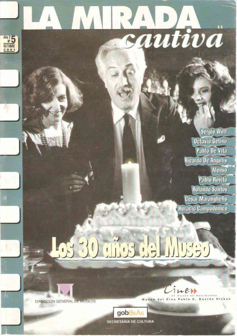 LA MIRADA CAUTIVA magazine side cover Issue 5 October 2001
