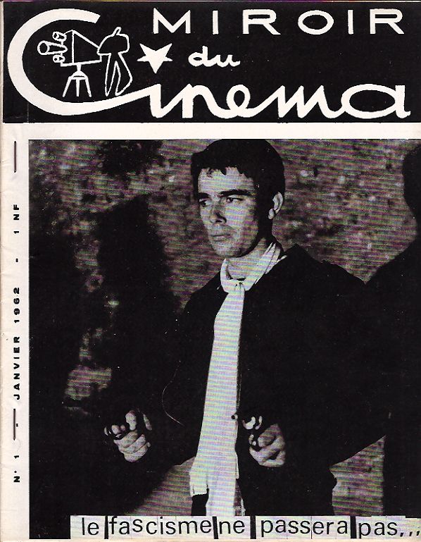 MIROIR DU CINEMA magazine side cover Issue 1 January 1962