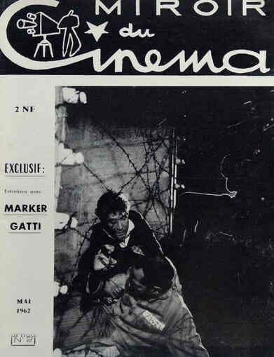 MIROIR DU CINEMA magazine side cover Issue 2 May 1962