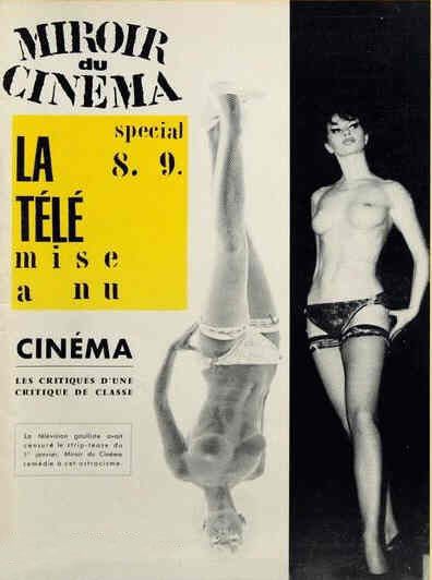 MIROIR DU CINEMA magazine side cover Issue 8/9 April 1964