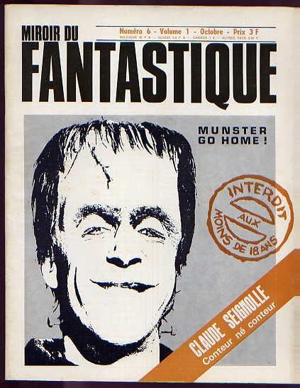 MIROIR DU FANTASTIQUE magazine side cover Issue 6 October 1968