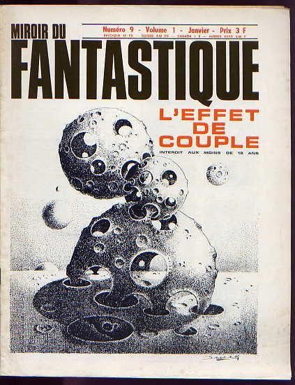 MIROIR DU FANTASTIQUE magazine side cover Issue 9 January 1969