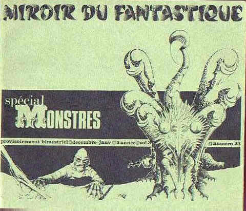 MIROIR DU FANTASTIQUE magazine side cover Issue 23 December 1970
