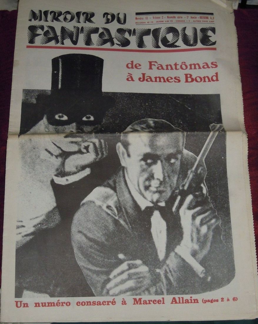 MIROIR DU FANTASTIQUE magazine side cover Issue 13 October 1969