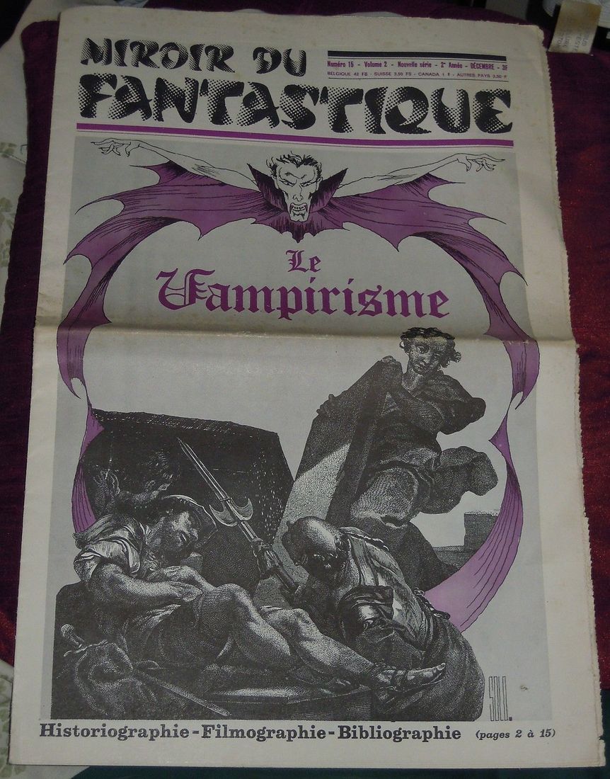 MIROIR DU FANTASTIQUE magazine side cover Issue 15 December 1969