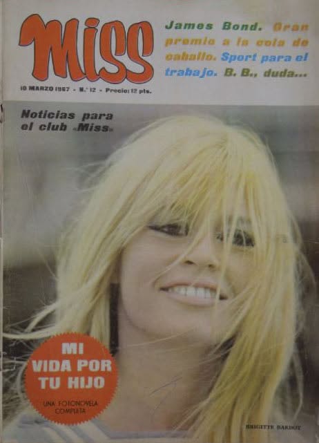 MISS magazine side cover Issue 12  March 1967