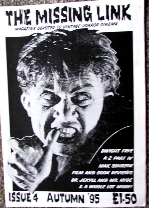 MISSING LINK magazine side cover Issue 4 Autumn 1995