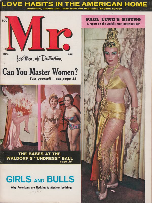 MISTER magazine side cover  December 1960