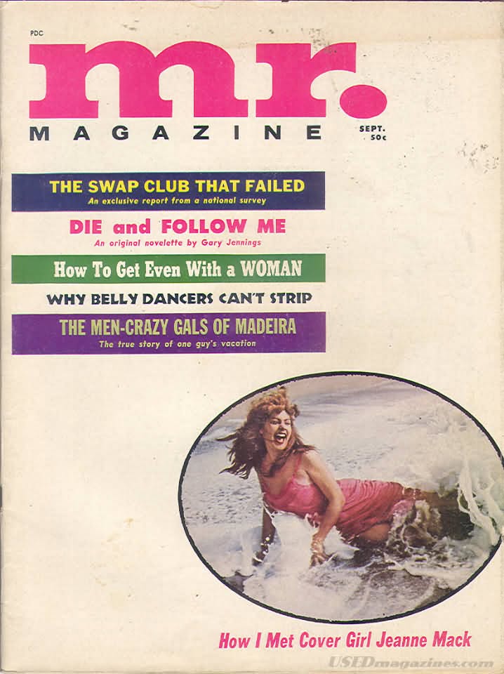 MISTER magazine side cover  September 1962