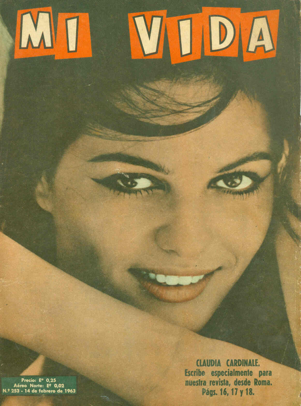 MI VIDA magazine side cover Issue 253 14 February 1963