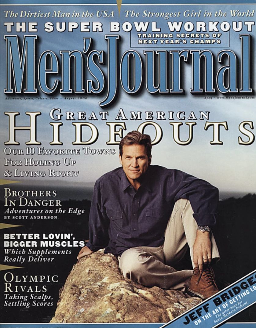 MENS JOURNAL USA magazine side cover  August 2000