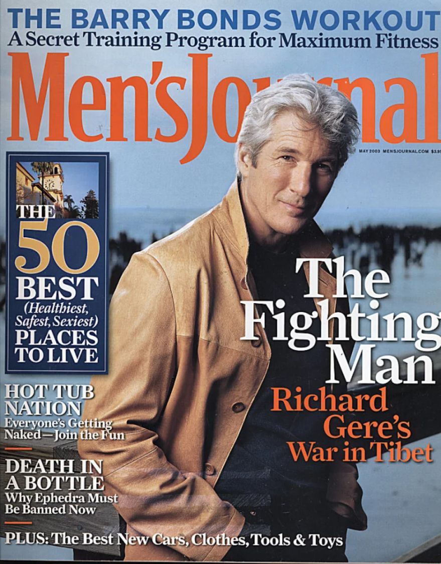 MENS JOURNAL USA magazine side cover  May 2003
