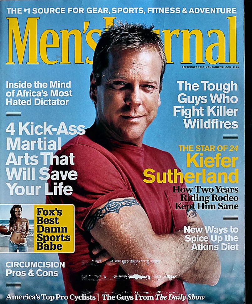 MENS JOURNAL USA magazine side cover  September 2003