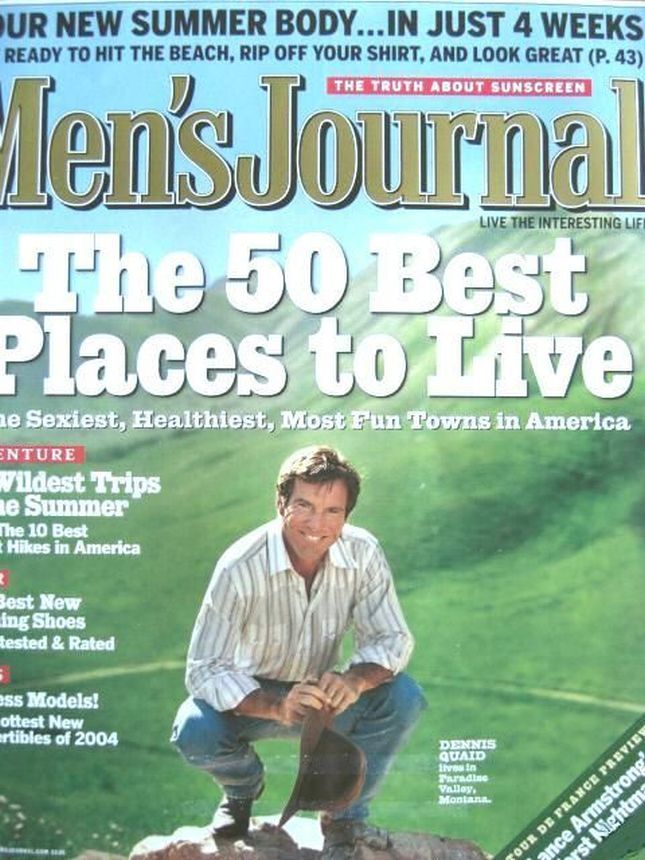 MENS JOURNAL USA magazine side cover  June 2004