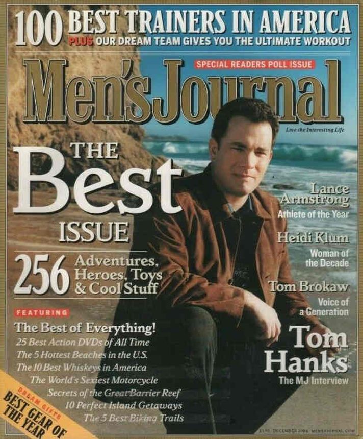 MENS JOURNAL USA magazine side cover  December 2004