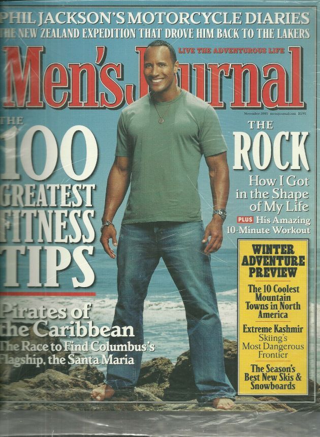 MENS JOURNAL USA magazine side cover  November 2005