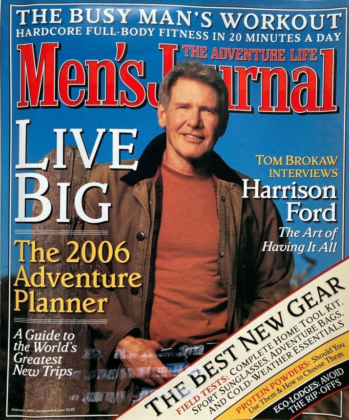 MENS JOURNAL USA magazine side cover  February 2006